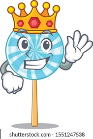 lollipop king in a mascot candy basket