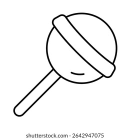 Lollipop Line Editable Stroke Icon. Fast-food And Drinks Themes Vector Illustration