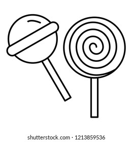 lollipop Line Icon