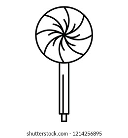 lollipop line icon