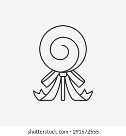 lollipop line icon