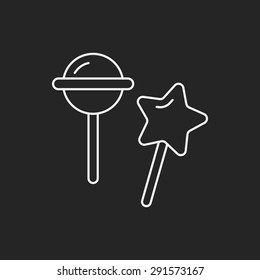 lollipop line icon