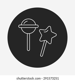 lollipop line icon