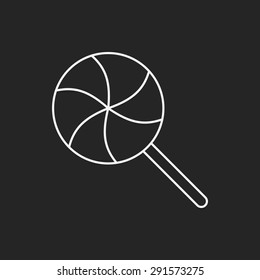 lollipop line icon