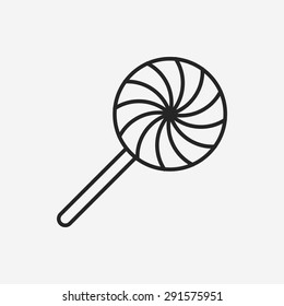 lollipop line icon