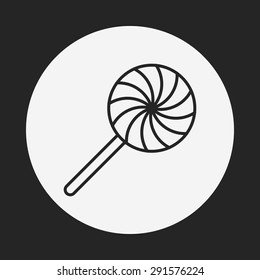 lollipop line icon