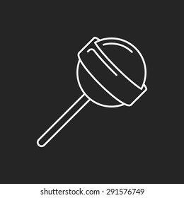 lollipop line icon