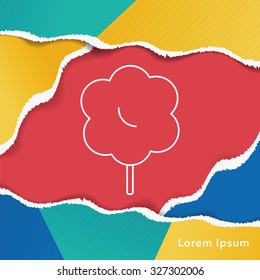 lollipop line icon