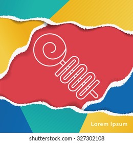 lollipop line icon