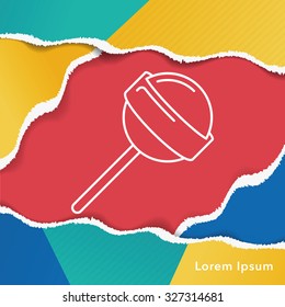 lollipop line icon