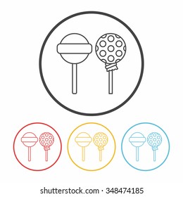 lollipop line icon
