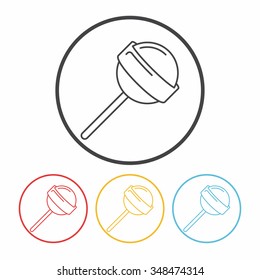lollipop line icon