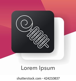 lollipop line icon