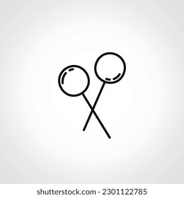 lollipop line icon. lollipop linear icon