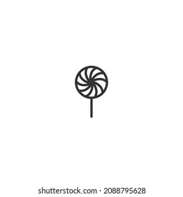 lollipop line icon, outline vector sign, pixel perfect icon