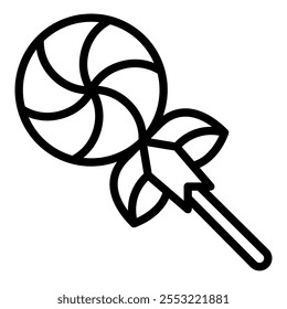 Icono de línea de piruleta, Vector e ilustración