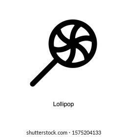 Lollipop linear icon vector on white background. Black icon illustration
