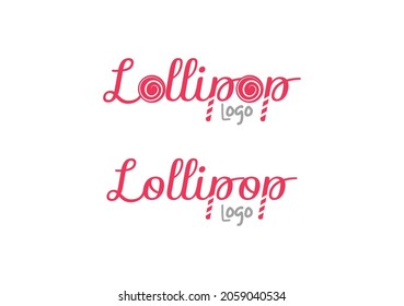 Lollipop logo concept, simple vector art
