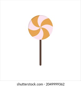 Lollipop lolly candy Icon vector Line on white background image for web, presentation, logo, Icon Symbol. 