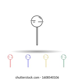 lollipop multi color style icon. simple thin line, outline vector of halloween icons for ui and ux, website or mobile application