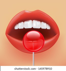 lollipop on a face