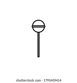 Lollipop outline icon. Candy vector illustration. Sweet food concept design