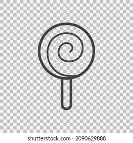 Icono de contorno de la lista desplegable. Vector aislado sobre fondo transparente.