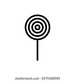 lollipop outline icon vector on white background