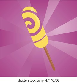 lollipop over purple background