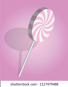 lollipop pink and white