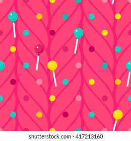 Lollipop polka dot seamless pattern