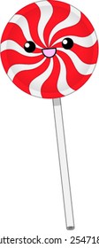 Lollipop red white