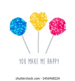 Lollipop with sequins texture vector.