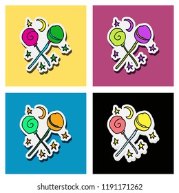 Lollipop Set, Vector Illustration