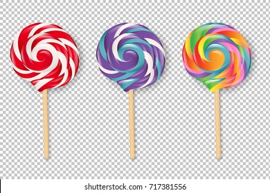 Lollipop Set, Vector Illustration