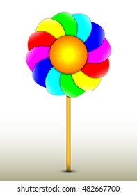 Lollipop in the shape of a flower