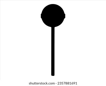 Lollipop silhouette vector art white background