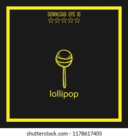 lollipop sketch vector icon