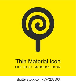 Lollipop spiral bright yellow material minimal icon or logo design