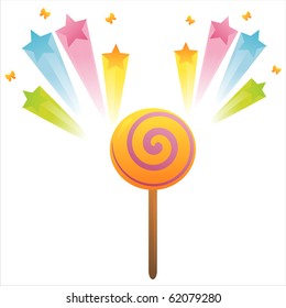 lollipop with star splash