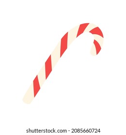 Lollipop sticker icon.Elements of Chrismas in color icons. Simple icon for websites,web design,mobile app, info graphics.Christmas illustrations for cards,posters. Isolated vector on white background.