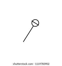 Lollipop sucker or lolly candy flat vector