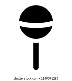 
A lollipop, sugar hard candy mounted on a stick 
