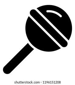 A lollipop, sugar hard candy mounted on a stick 