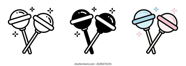  Lollipop is a sweet candy on a stick, often colorful and included in birthday goodie bags.