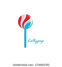 Lollipop sweet Candy Realistic vector Background template Illustration
