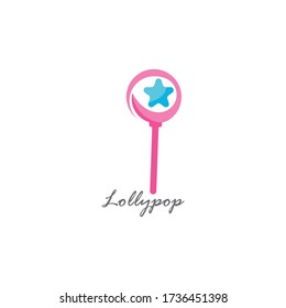 Lollipop sweet Candy Realistic vector Background template Illustration