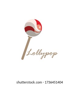 Lollipop sweet Candy Realistic vector Background template Illustration