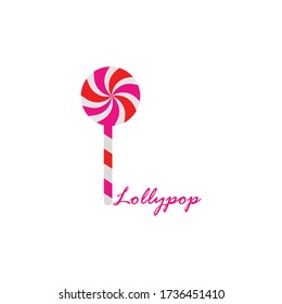 Lollipop sweet Candy Realistic vector Background template Illustration