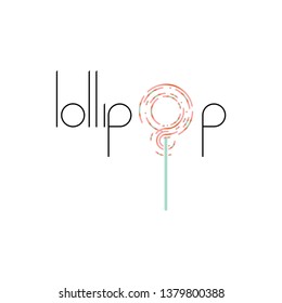 lollipop sweet candy in white background